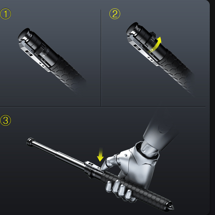 Versatile hiking stick with integrated self-defense