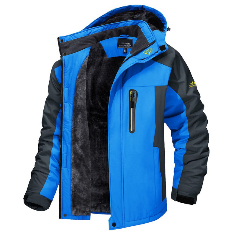 Men's winter jacket waterproof warm with adjustable hood durable