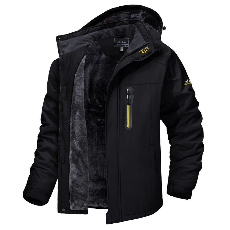 Men's winter jacket waterproof warm with adjustable hood durable