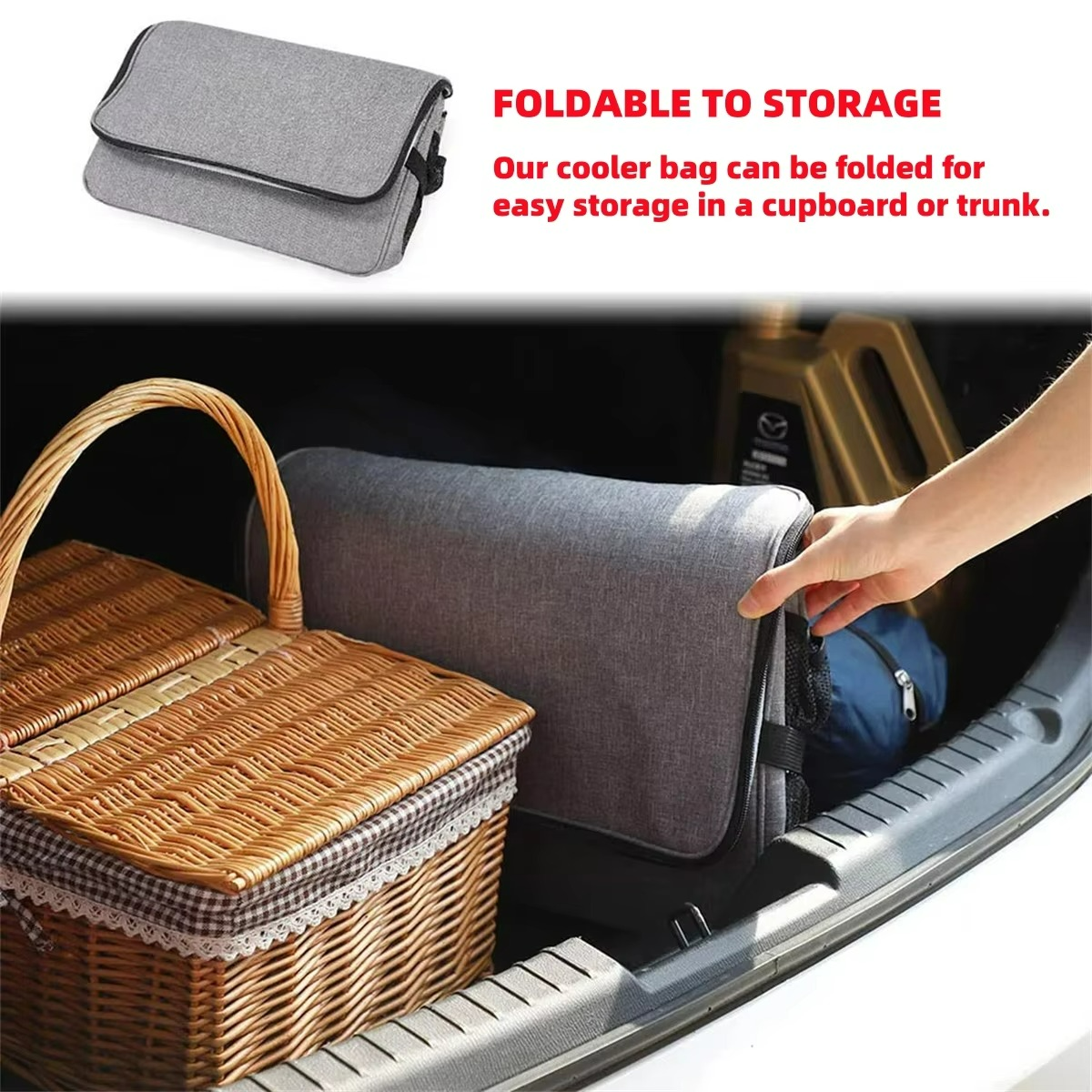 Waterproof cooler bag with large capacity for picnics