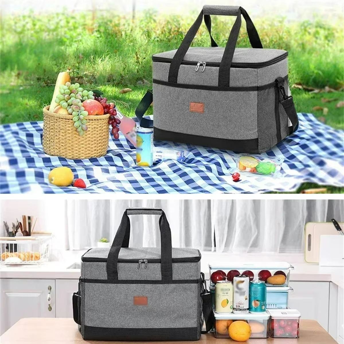 Waterproof cooler bag with large capacity for picnics