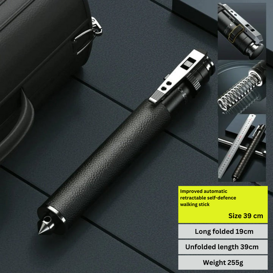 Versatile hiking stick with integrated self-defense