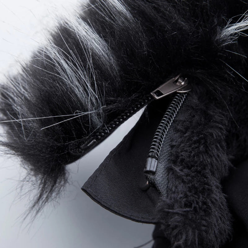 EMIL - Abrigo de invierno con capucha y forro de piel sintética para hombre