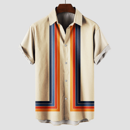 Men's Summer Shirt Retro Breathable Short Sleeve Cotton for Style and Comfort