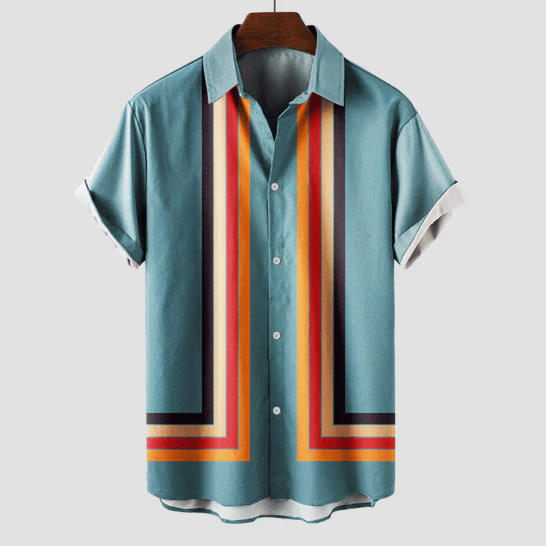 Men's Summer Shirt Retro Breathable Short Sleeve Cotton for Style and Comfort