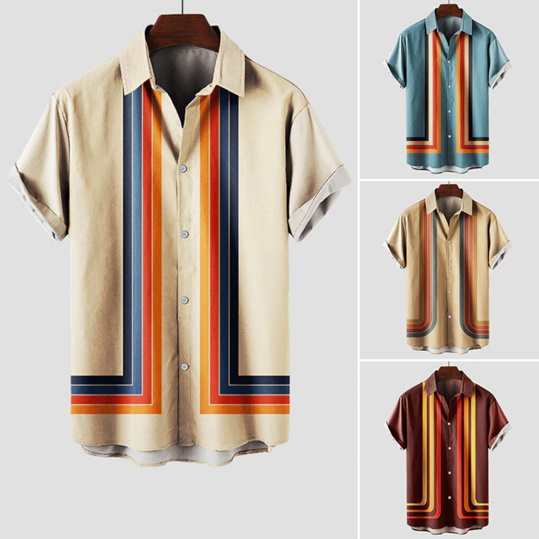 Men's Summer Shirt Retro Breathable Short Sleeve Cotton for Style and Comfort