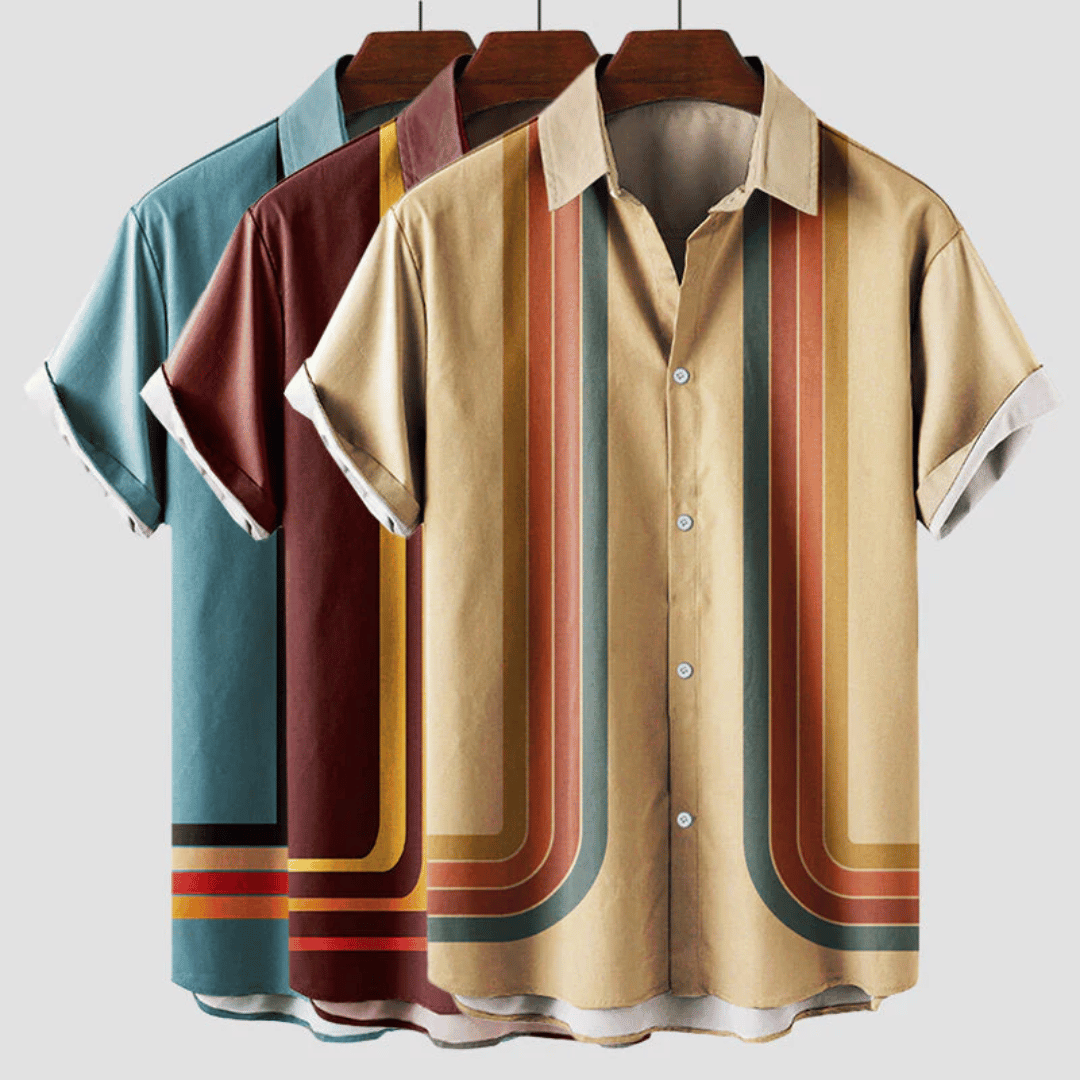 Men's Summer Shirt Retro Breathable Short Sleeve Cotton for Style and Comfort