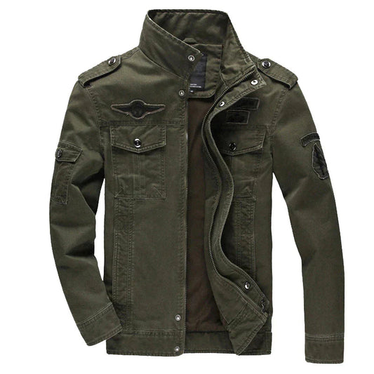 Men's Jacket Olive Green Modern Look Comfortable Fit