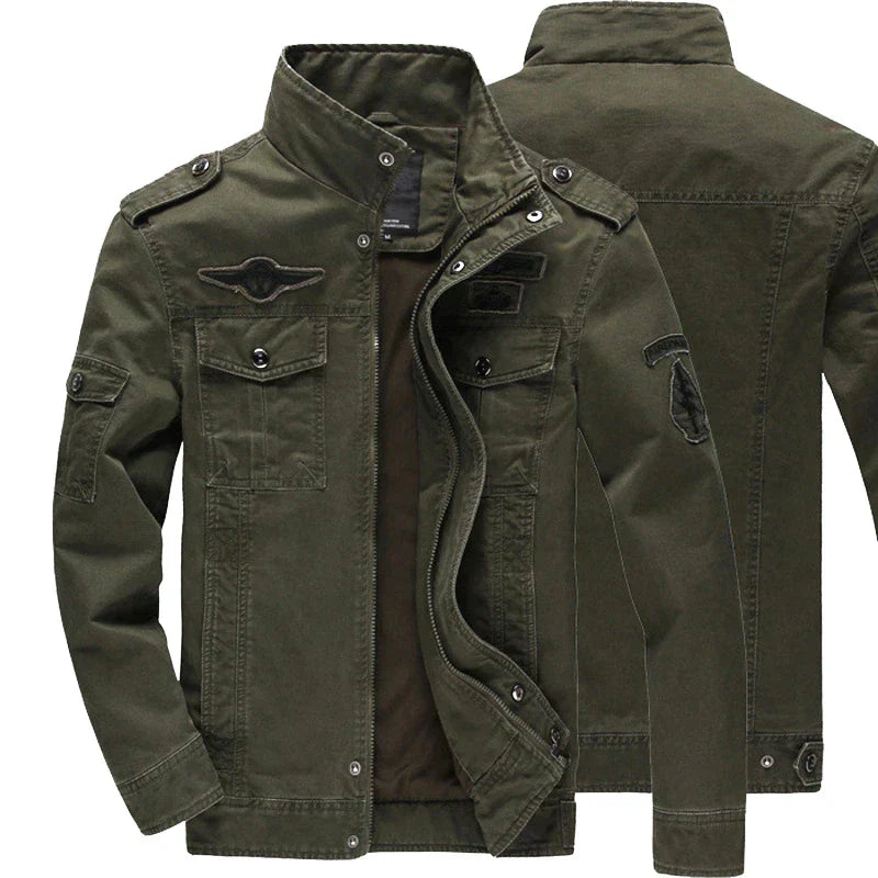 Men's Jacket Olive Green Modern Look Comfortable Fit