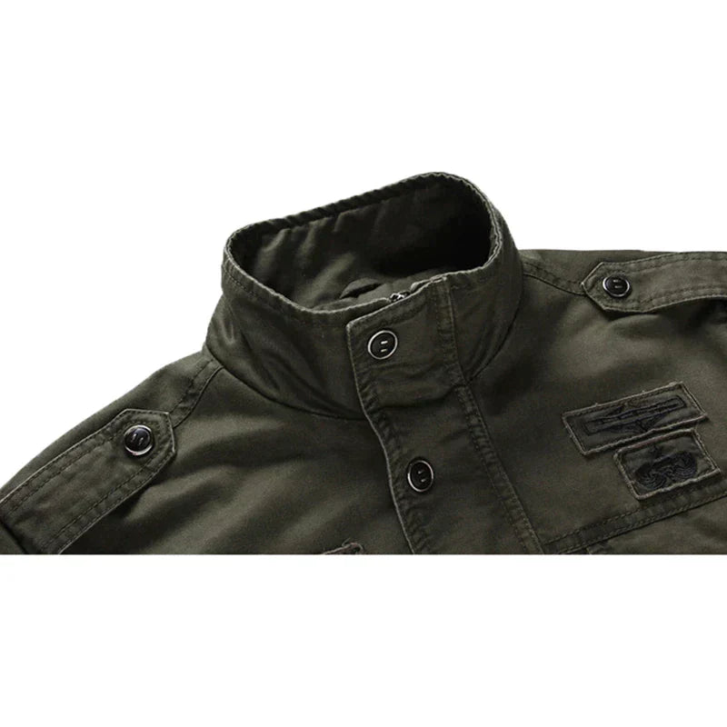 Men's Jacket Olive Green Modern Look Comfortable Fit