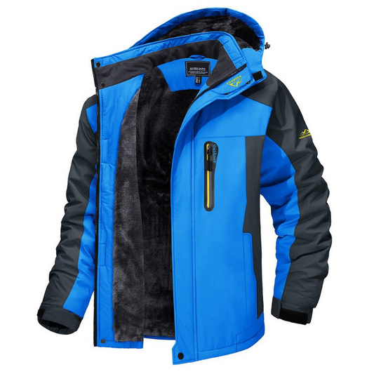 Men's winter jacket waterproof warm with adjustable hood durable