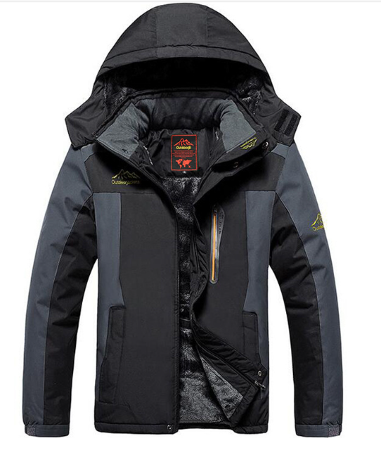 Men's winter jacket waterproof warm with adjustable hood durable