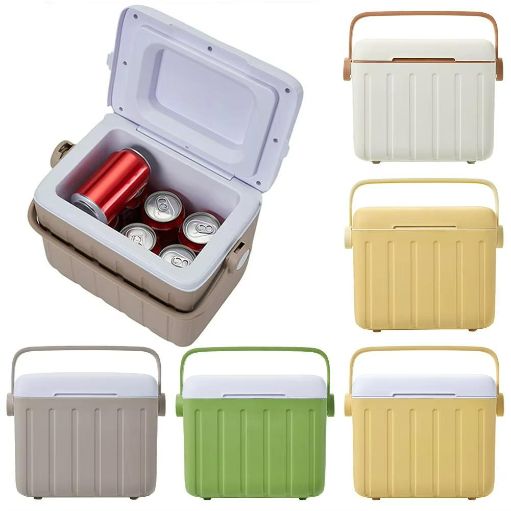 Portable 6-Liter Ice Box - Versatile Cooler for Drinks, Picnic, Camping, and Outdoor Use Size